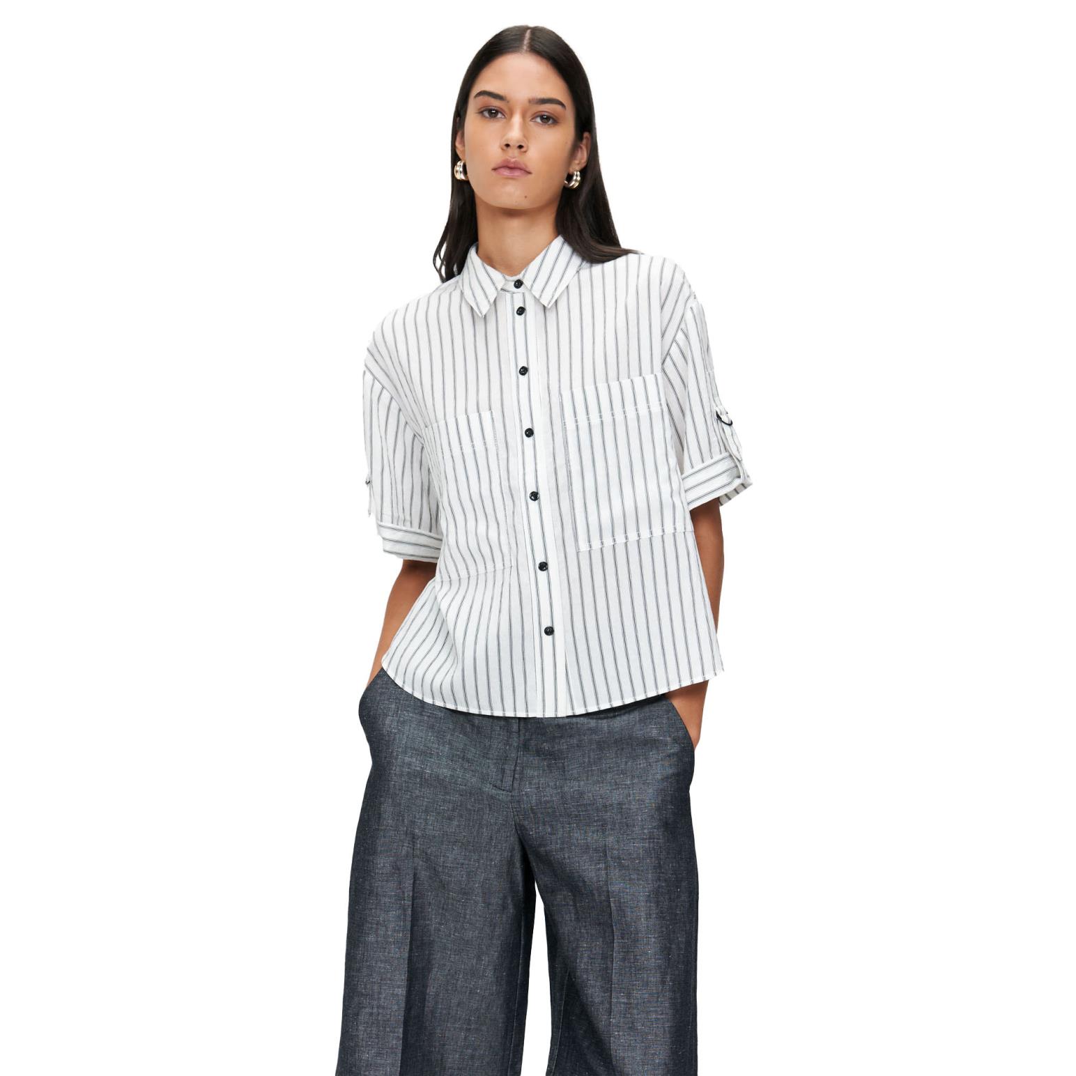 Veronika Maine Soft Pinstripe Shirt